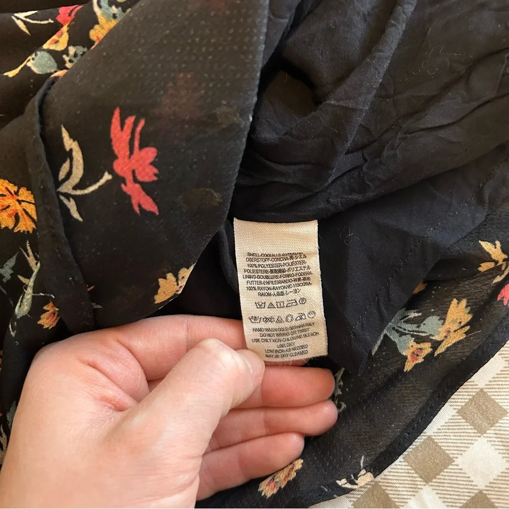 Free People Lilou Floral Bell Sleeve Mini Dress | Size L - Picture 14 of 15